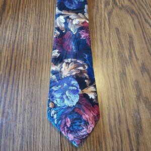 Envoy Limited Edition Men's Falling Leaves Multicolor 4 Inch Wide Neck Tie